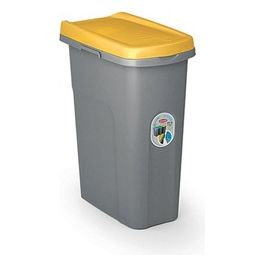 Pattumiera Eco System 25 Litri Grigio/Giallo