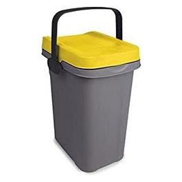 Pattumiera Eco System 7 Litri Grigio/Giallo
