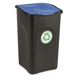 Pattumiera Ecogreen 37x37x56cm 50Lt Nero/Blu