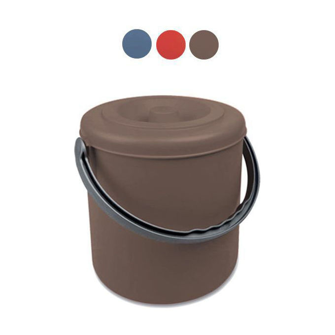 Image of Stefanplast Pattumiera Eureka con Coperchio 10 Litri Blu