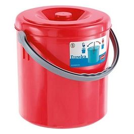 Stefanplast Pattumiera Eureka Rossa 10 Litri con Coperchio