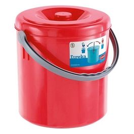 Stefanplast Pattumiera Eureka Rossa 15 Litri con Coperchio