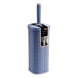 Portascopino per wc  Elegance in Plastica intrecciata blu navy 100% made in Italy