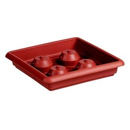 Sottovaso in Plastica medio Quadro Coccio CM 45
