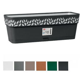 Vaso Cloe Rettangolare Riserva Acqua Tortora 30x13x12cm