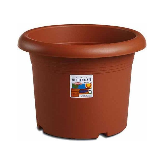 Stefanplast Vaso in Plastica Medio Cilindro Coccio 45 H.32,0