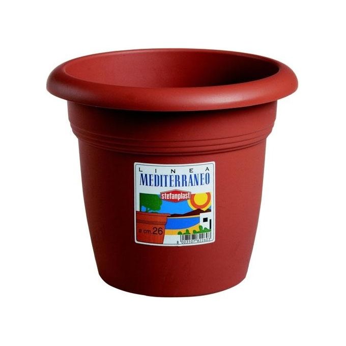 Stefanplast Vaso in Plastica Medio Tondo Coccio 55 H.41,0