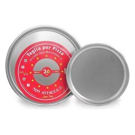 Teglia per pizza tonda in acciaio inox antiaderente 24