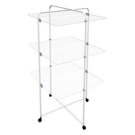 Gimi Linear 3 Stendibiancheria a Torre in Acciaio 33 Metri Stendibili 69x73,5x130 Cm