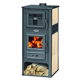 Stufa Acciaio Roma S con Forno Avorio