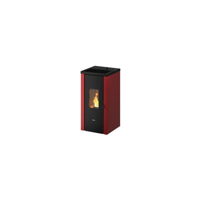 Pegaso 7024042 Vera 7 UP T2 Stufa a Pellet 7 kW Classe A+ 24 Kg Serbatoio Autoaccensione colore Rosso