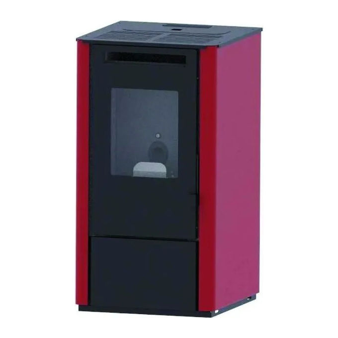 Punto Fuoco stufa a pellet Vania 9,5 kW finitura nera goffrata riscaldamento domestico efficiente