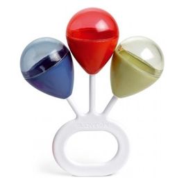 Galaxy – Sonaglio 3 Sfere, +4 Mesi, Design Colorato, Materiale Sicuro BPA Free, Manico Ergonomico, Stimola Sensi e Motricità Fine