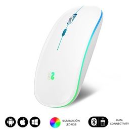 Subblim Led Dual Flat Mouse 1600 Dpi Bianco