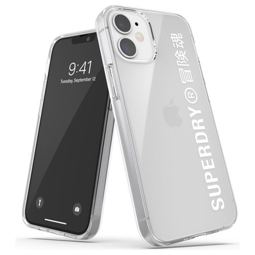 Superdry Clear Cover per iPhone 12 Mini Bianco