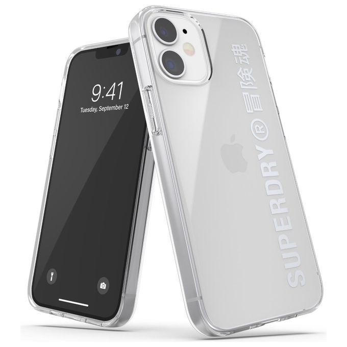 Superdry Clear Cover per iPhone 12 Mini Silver
