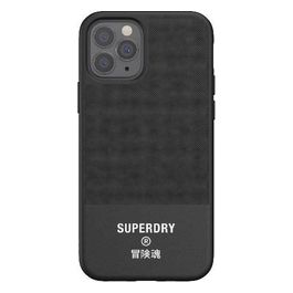 Superdry Custodia per iPhone 12/iPhone 12 Pro in Tela Nero