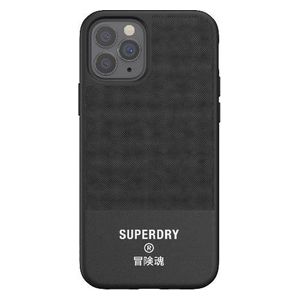 Superdry Custodia per iPhone 12/iPhone 12 Pro in Tela Nero
