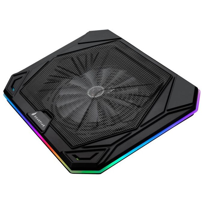 SureFire Bora X1 Gaming Laptop Cooling Pad Raffreddatore per laptop fino a 17 pollici velocità ventilatore regolabile più potenza illuminazione RGB