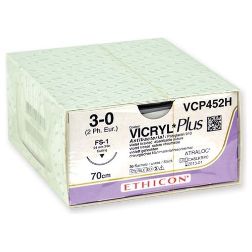 Sutura Assorbibile Ethicon Vicryl Plus - 2/0 Ago 24 Mm conf. 36 pz.