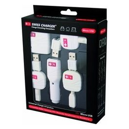 Swiss charger Adattatori Micro-usb Retrattile Compatibile Nokia-samsung-htc-motorola-sony-lg-neroberry