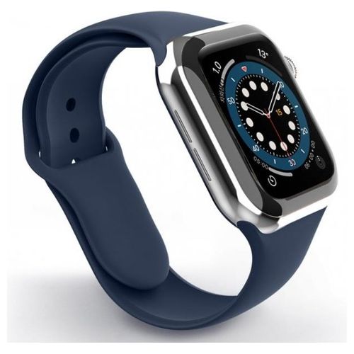 Swissten Cinturino in Silicone Compatibile con Apple Watch da 38 e 40mm Blu Navy