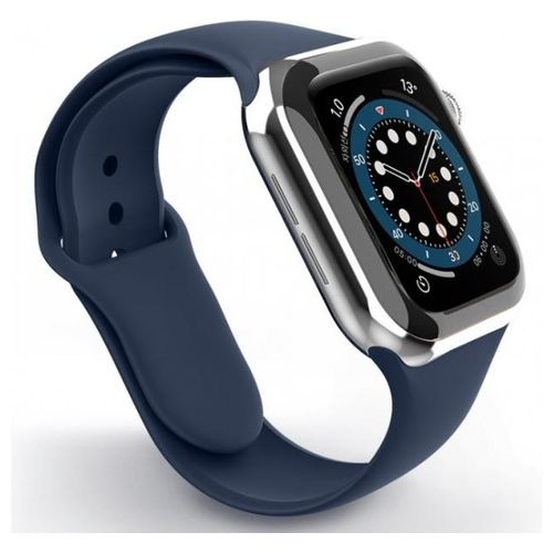 Swissten Cinturino in Silicone Compatibile con Apple Watch da 42 e 44mm Blu Navy