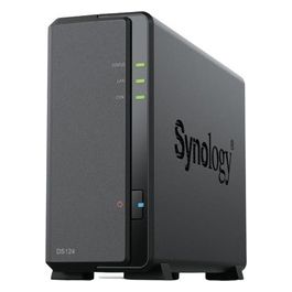 Synology DiskStation DS124 Server NAS e di Archiviazione Desktop Collegamento Ethernet LAN Nero RTD1619B