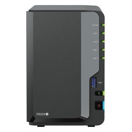 Synology DiskStation DS224 Server NAS e di Archiviazione Desktop Collegamento Ethernet LAN Nero J4125