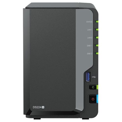 Synology DiskStation DS224 Server NAS e di Archiviazione Desktop Collegamento Ethernet LAN Nero J4125