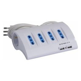 Syntesy 08831 Multipresa 4x2Pt 2xSk 2xUsb Laterali