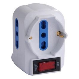 08832 Adattatore Triplo Schuko con Interruttore Bianco