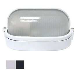 Plafoniera Alluminio Ovale Nera Palpebra