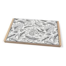 Tagliere a Servire Tropical in Bamboo e Porcellana