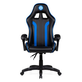 Poltrona Gaming Imbottita Nero e Blu con Braccioli e 5 Ruote