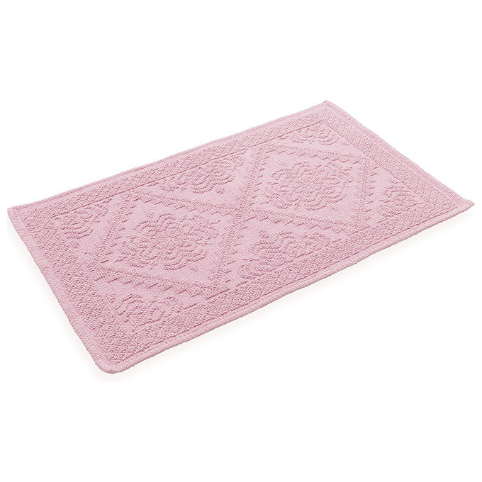 Tappeto bagno antiscivolo rosa antico 50x80 cm in 100%