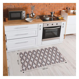 Tappeto cucina in vinile 60x100 cm, fondo antiscivolo, Maukie