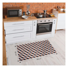 Tappeto cucina in vinile 60x100 cm, fondo antiscivolo, Maukie