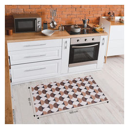 Tappeto cucina in vinile 60x100 cm, fondo antiscivolo, Maukie