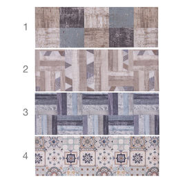 Tappeto in vinile 60x200 cm antimacchia, fondo antiscivolo, Mattonella