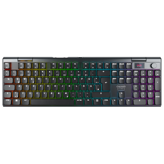 CHERRY G8A-25100HJADE-2 XTRFY MX 10.1 Wireless Tastiera Gaming Meccanica Cherry MX Low Profile 2.0 Red QWERTZ Tedesco USB RF Bluetooth LED RGB colore Nero
