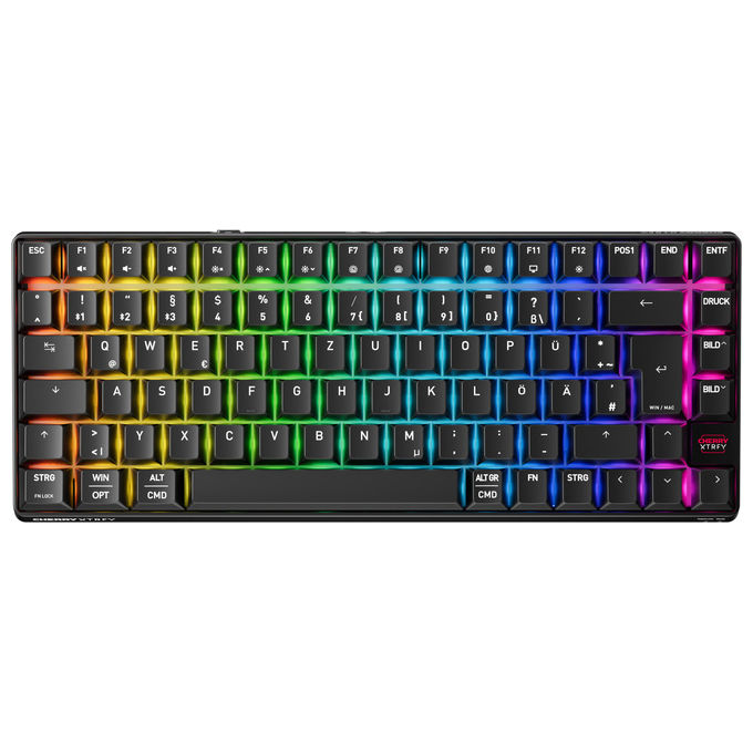 Cherry Xtrfy K33 Compact Wireless tastiera gaming 75% RGB Bluetooth 2,4 GHz IP54 layout tedesco nera