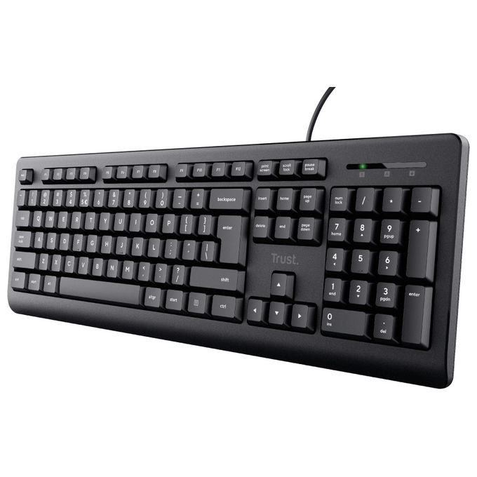 Trust 24388 TK-150 Tastiera USB Full-size 104 tasti AZERTY Nero colore Nero