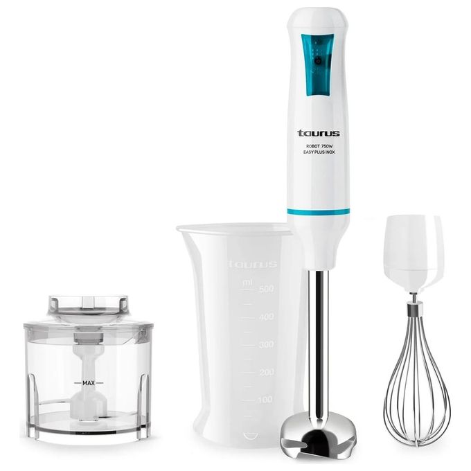 Image of Taurus Robot 750 Easy Plus Inox Frullatore ad Immersione 750W Bianco Blu