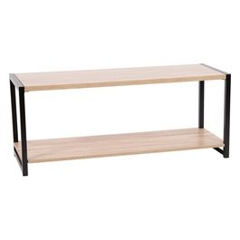 Tavolino Chennai in Legno Truciolato e Metallo 110x40cm/H45cm Naturale/Nero