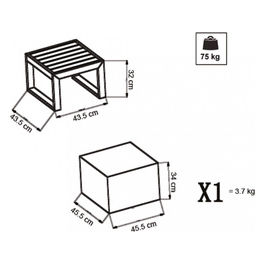 Tavolino Cuba 45 X 45