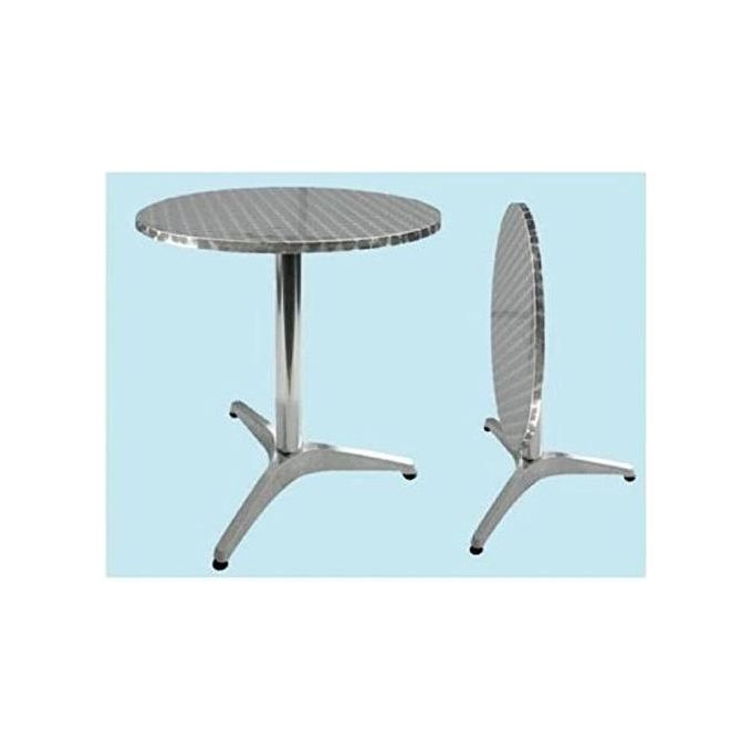 Tavolo Bar Alu Round Reclin. 60Xh70Cm