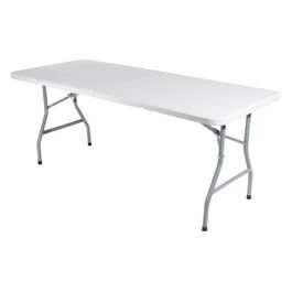 Cosma tavolo campeggio pieghevole 180x75x74cm acciaio e polipropilene per giardino