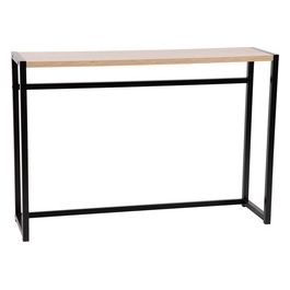Tavolo Consolle Chennai in Legno Truciolato e Metallo 110x30cm/H75cm Marrone/Nero