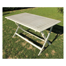 Tavolo Provenza Pieghevole 140 X 80 Bianco Antico